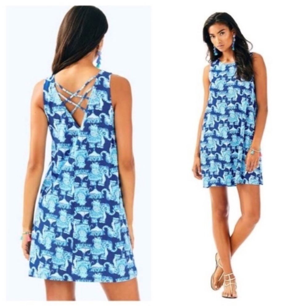Lily Pulitzer Kristen Dress Joy Ride Elephant M